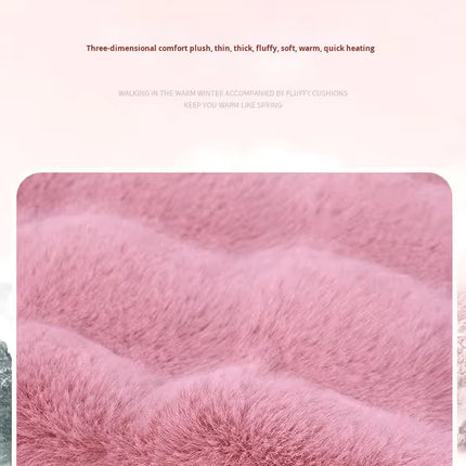 Winter Soft 3D Fluffy Bubble Fleece Car Front Seat Single Pad with Non-Slip Backing Universal Warm Plush – product detail