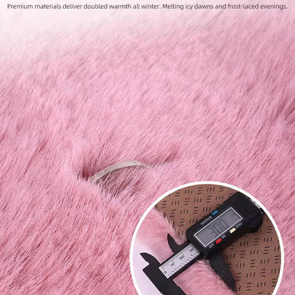 Winter Soft 3D Fluffy Bubble Fleece Car Front Seat Single Pad with Non-Slip Backing Universal Warm Plush – design and finish
