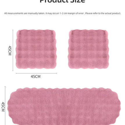 Khaki Soft 3D Fluffy Bubble Fleece Car Front Seat Single Pad with Non-Slip Backing Universal Warm Plush – hardware detail