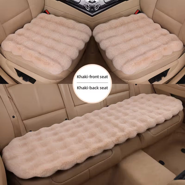 3-Piece Winter 3D Fluffy Bubble Fleece Car Seat Cushion V888-ELOSUNG52635