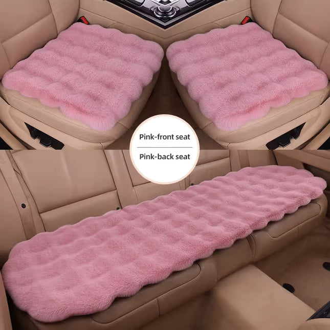 3-Piece Winter 3D Fluffy Bubble Fleece Car Seat Cushion V888-ELOSUNG52641