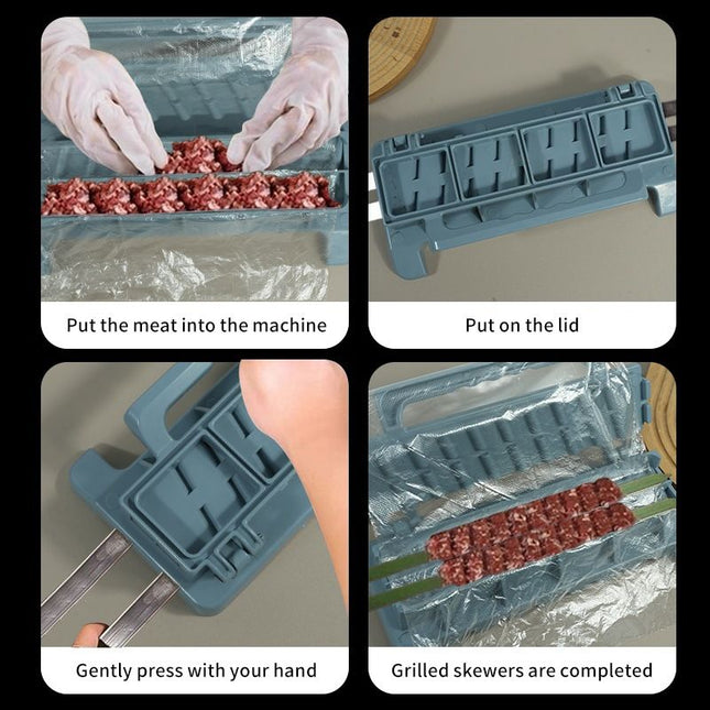 Grey Portable Folding Kebab Maker and BBQ Skewer Tool – product detail