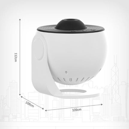 White and Black USB Powered Galaxy Star Projector and Earth Globe Night Light with 12 HD Space Films, 1H / 2H Timer, Nebula Dynamic Rotation Effect & Adjustable Focus for Bedroom Home Decor