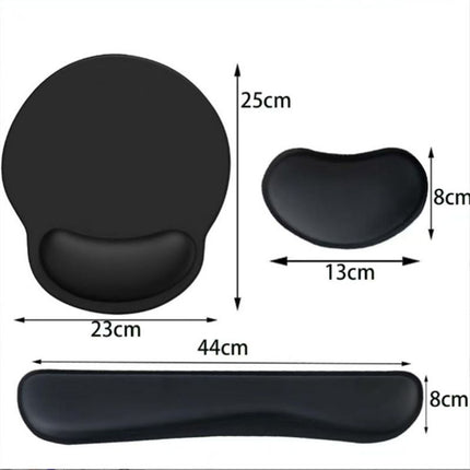 4-Piece Black Yellow Ergonomic Desk Arm Rest & Wrist Support Set with 2 Pack Clamp-On 180° Rotating Arm Rests + Memory Foam Keyboard Wrist Rest + Mouse Wrist Pad - Anti-Slip, Easy Clean and Pressure Relief for Home Office & Gaming Use