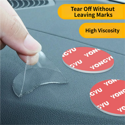 Green Compact 360° Adjustable Car Heater Fan with 20PCS Removable Nano Double Sided Adhesive Pads - Fast Defrost & Demister, Dual Mode Heat & Cooling Fan, Free No Trace Mounting Kit for Car Interior and Home Use