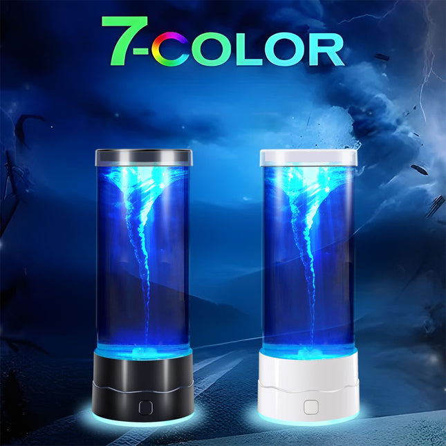 White Dynamic Tornado Touch Control Mood Night Light with Single Color/7 Color Gradient Dual Mode – product detail