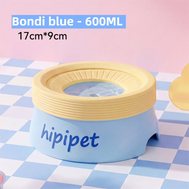 Bondi Blue 600ML Large No Spill Slow Water Dog Bowl Pet Water Feeder with Floating V888-ELOSUNG52738