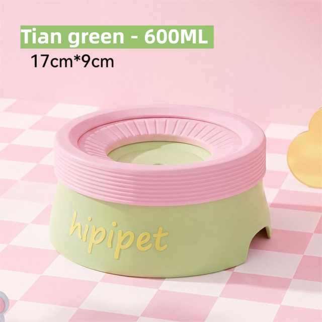 Tian Green 600ML Large No Spill Slow Water Dog Bowl Pet Water Feeder with Floating V888-ELOSUNG52740