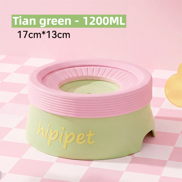 Tian Green 1200ML Large No Spill Slow Water Dog Bowl Pet Water Feeder with Floating V888-ELOSUNG52741
