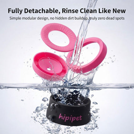 Tian Green 1200ML Large No Spill Slow Water Dog Bowl, Pet Water Feeder with Floating Disk - Anti Wet Mouth and Cleaner Drinking, Food Grade PP & TPR, Fully Removable & Easy Clean