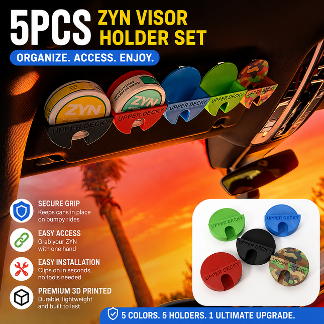5-Piece 3D Printed ZYN Holsters Set for Car Sun V888-ELOSUNG52742
