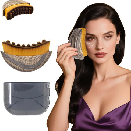 Multifunctional Skincare & Massage Kit with 80ml Black Silicone Facial Ice Roller, Stainless Steel Heart-Shaped Gua Sha Board, 2 Pack Lymphatic Drainage Massage Brushes for Skin Cooling and Absorption Enhancing, Blood Circulation and Puffiness Reducing