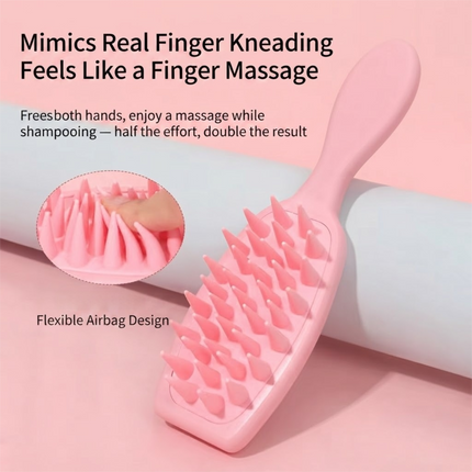 Microbubble Oxygen Hydration Facial Pore Cleanser and Pink Silicone Scalp Massage Scrubber Set with Waste Separation Design, 3 Level Vacumn Suction and 6 Replaceable Heads - Full Body Care Routine for Face Pore Cleaning and Scalp Massage