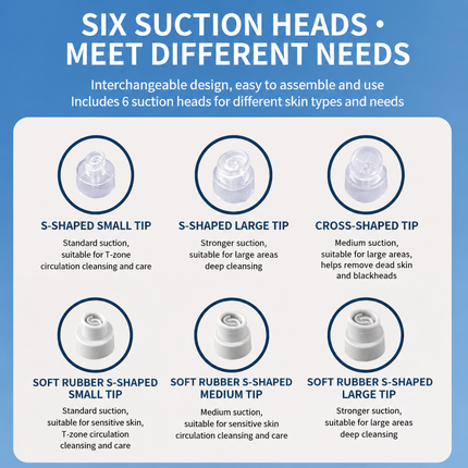 Microbubble Oxygen Hydration Facial Pore Cleanser and Black Silicone Scalp Massage Scrubber Set with Waste Separation Design, 3 Level Vacumn Suction and 6 Replaceable Heads - Full Body Care Routine for Face Pore Cleaning and Scalp Massage