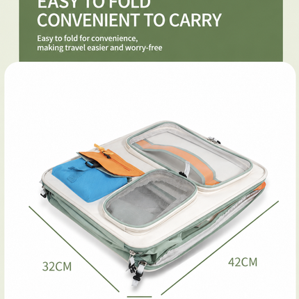 Orange and Grey Large Space Pet Carrier Backpack – Foldable Cat Carrier Bag with Breathable Side Mesh & View Window, Storage Pocket and Removable Bottom Pad for Dog and Cat, 42 x 36 x 27CM