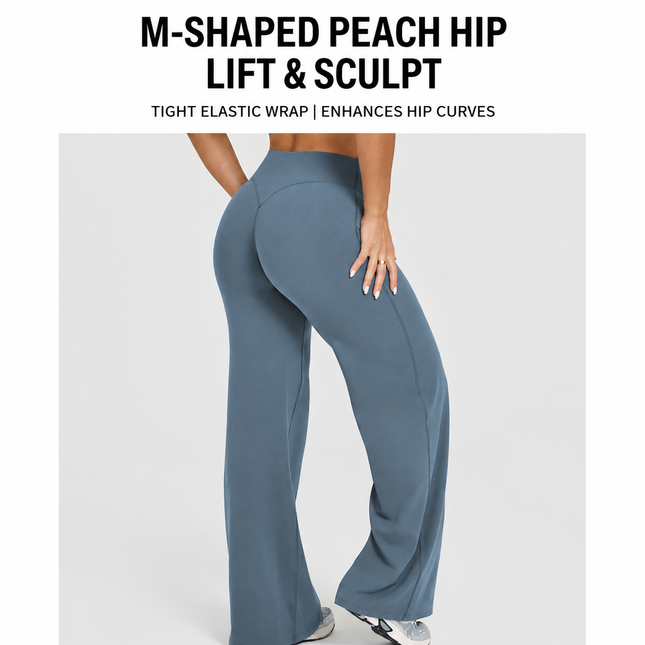 L Size Caramel High Waisted Flare Yoga Pants for – product detail