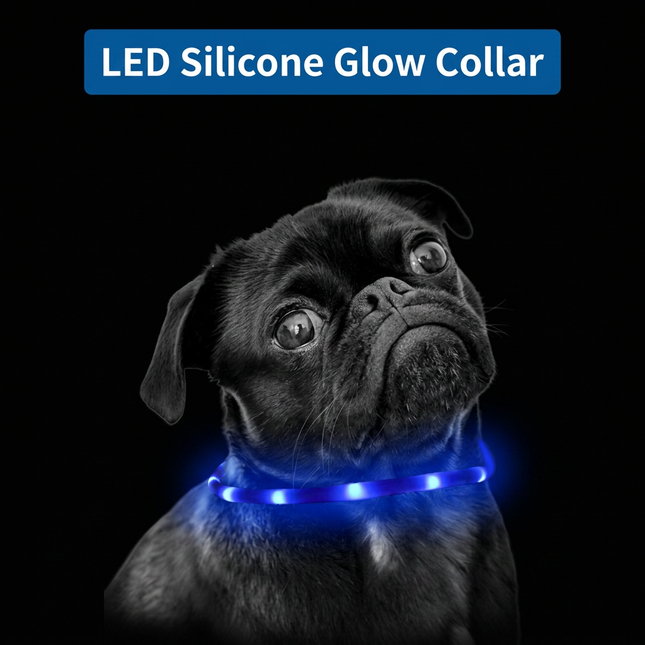 3PCS Green USB Rechargeable LED Pet Collar Set 70cm Cuttable Silicone Glow Dog Collar with – product detail