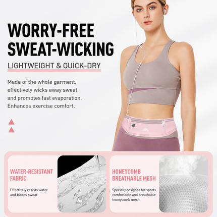 Blue Breathable & Waterproof Lycra Running Waist Bag for Kettle & 7.5" Phone – Lightweight No Bounce Reflective Fitness Belt with 4-Zoned Storage, Earphone Hole and Adjustable Strap for Men and Women