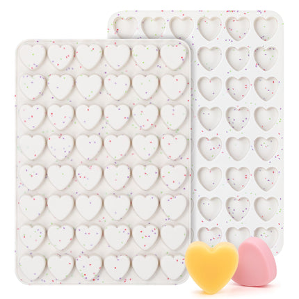 12 Cavity & 48 Cavity Heart Shaped Silicone Nonstick Easy Release Baking Molds - Food Grade Heart Chocolate Mousse Cake Baking Tray for Dessert Candy Jelly
