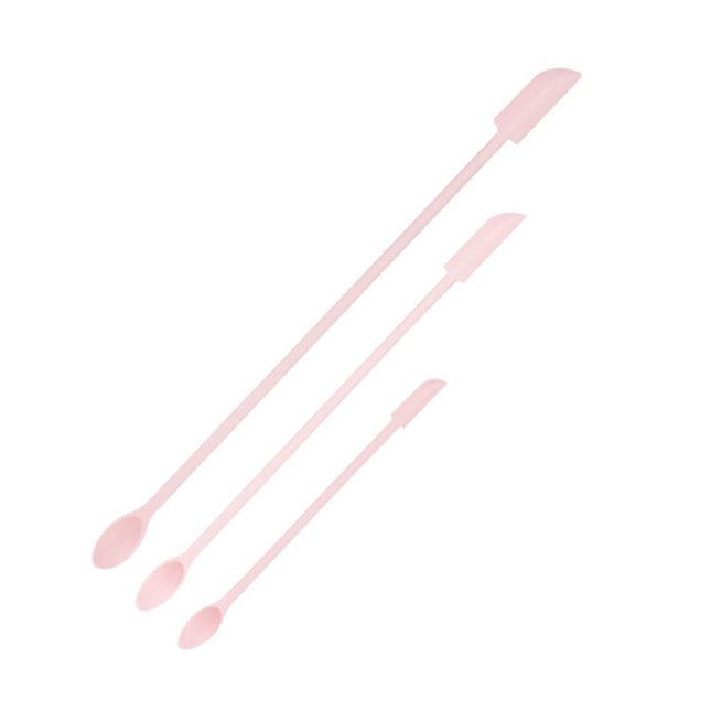 Pink Silicone Mini Double Ended Spatula Spoon Set of 3 V888-ELOSUNG52987