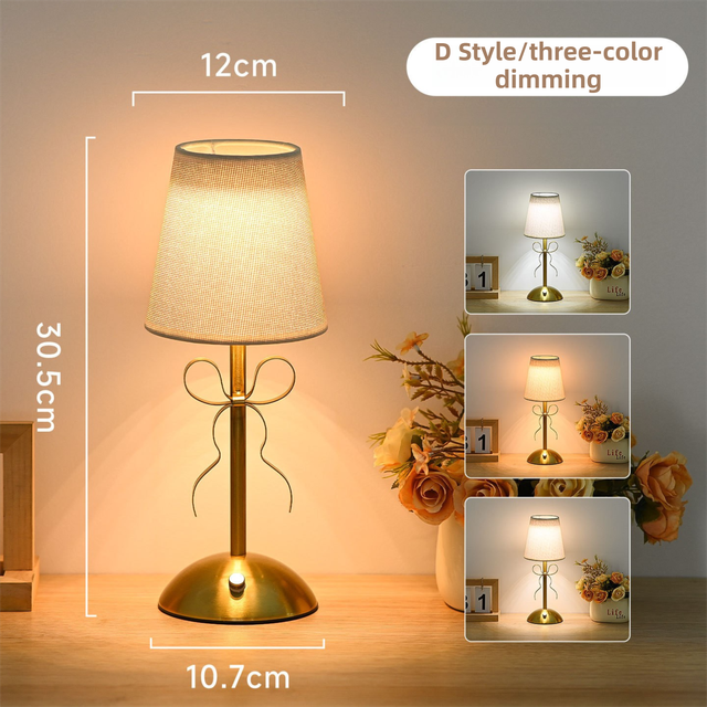 Creative Rechargeable Bow Table Lamp with Pleated Fabric V888-ELOSUNG52997
