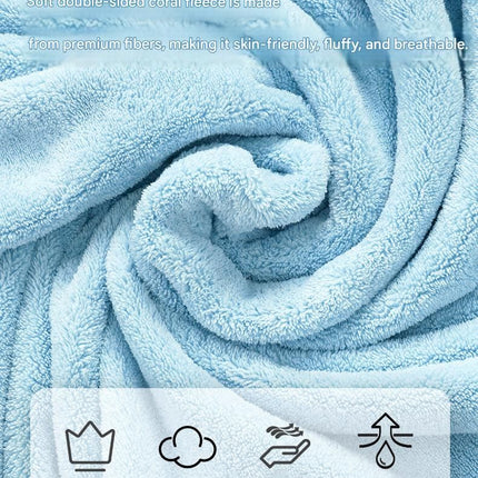 Pink L size Pet Drying Robe with Hood - Quick Dry Coral Fleece Towel for Dogs and Cats, Super Absorbent Bathrobe with Cute Rabbit Ears, Adjustable Fit for All Sizes, Easy to Wear and Machine Washable