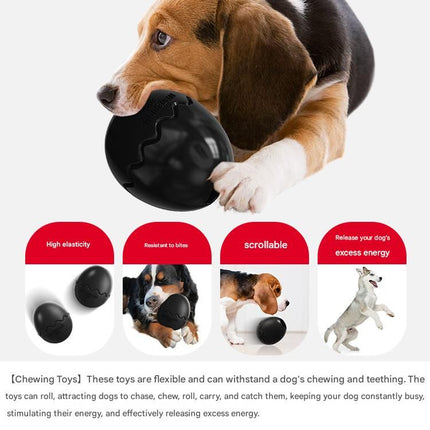 Red Dinosaur Egg Shaped Dog Slow Feeder Toy - Durable TPR Interactive Treat Dispenser for Mental Stimulation and Anxiety Relief - Perfect for Medium to Large Dogs