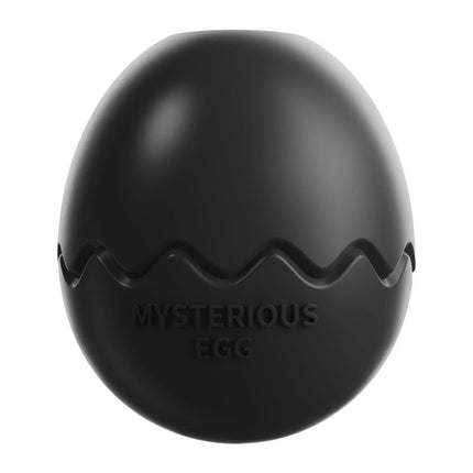 Black Dinosaur Egg Shaped Dog Slow Feeder Toy - Durable TPR Interactive Treat Dispenser for Mental Stimulation and Anxiety Relief - Perfect for Medium to Large Dogs