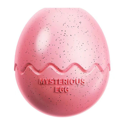 Pink Dinosaur Egg Shaped Dog Slow Feeder Toy - Durable TPR Interactive Treat Dispenser for Mental Stimulation and Anxiety Relief - Perfect for Medium to Large Dogs