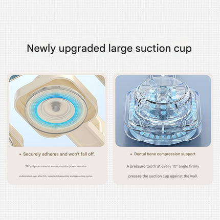2 pack Grey Suction Cup Mop and Broom Holder Wall Mount - No Drill Adhesive Hook for Bathroom, Kitchen and Laundry, Strong Hold Reusable Storage Organiser for Cleaning Tools