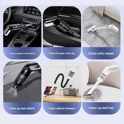 Cordless Handheld Vacuum Cleaner set -  USB Rechargeable Portable Car Vacuum with Detachable Nozzle, Lightweight Dust Buster for Car Interior, Home, Office and Pet Hair