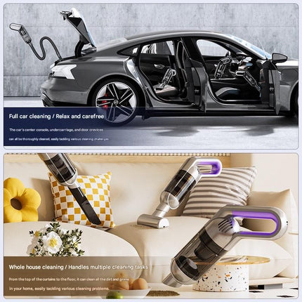 Cordless Handheld Vacuum Cleaner set -  USB Rechargeable Portable Car Vacuum with Detachable Nozzle, Lightweight Dust Buster for Car Interior, Home, Office and Pet Hair