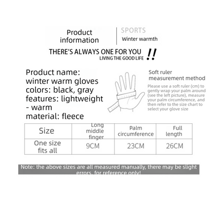 Grey Winter Thermal Touchscreen Gloves  - Outdoor Cycling Skiing Driving Windproof Full Finger Warm Gloves-Dual-Touchscreen Design, Fleece-Lined for Warmth