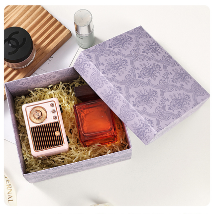 3 piece medium size Orange Gift Box Set with Gift Bag & Raffia Fill - Premium Empty Present Packaging Box for Birthdays Weddings Baby Showers and Special Occasions