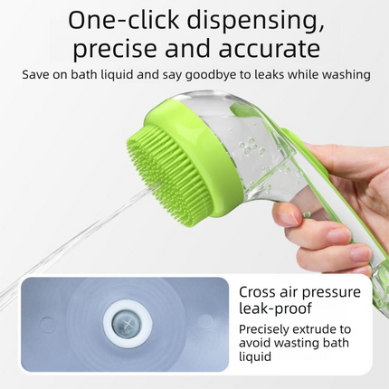 2-Piece Pet Cleaning Set - Blue Silicone Bath Brush with Liquid Dispenser and Grey 40*80cm  Microfiber Drying Towel, Cleaning Leak-Proof Massage Scrubber for Dogs and Cats