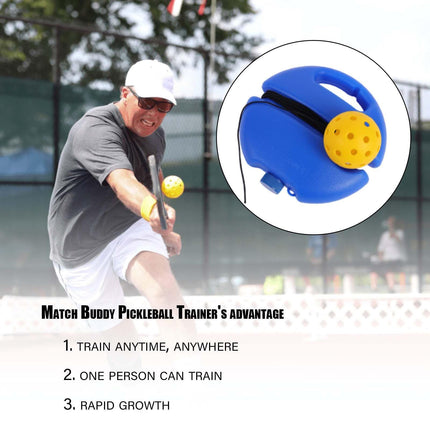 Pickleball Trainer Rebound Practice Set with Green Tethered Ball and Blue Fillable Base -Solo Training Aid for Beginners and Advanced Players Solo Practice and Skill Development