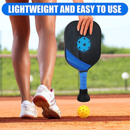 Blue Silicone Pickleball Ball Retriever Attachment for Paddle Handle Easy Ball Pickup Training Accessory  No Bend Training Aid for Players