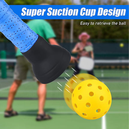 Rose red Silicone Pickleball Ball Retriever Attachment for Paddle Handle Easy Ball Pickup Training Accessory  No Bend Training Aid for Players