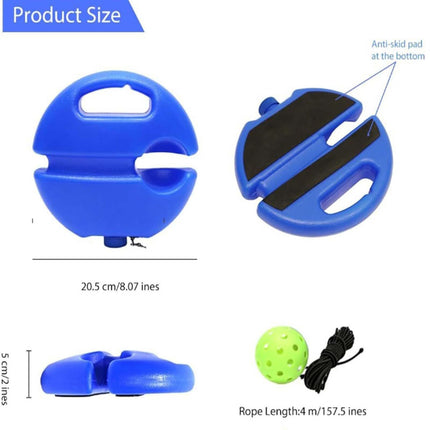 4-piece Blue Complete Pickleball Training Set Pickleball Starter Training Kit  with Paddle Ball Retriever Rebound Trainer and Practice Ball