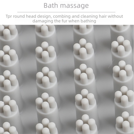 Blue Pet Bath Massage Brush Soft TPR Grooming Brush for Dogs and Cats Adjustable Hand Strap Deshedding Scrubber