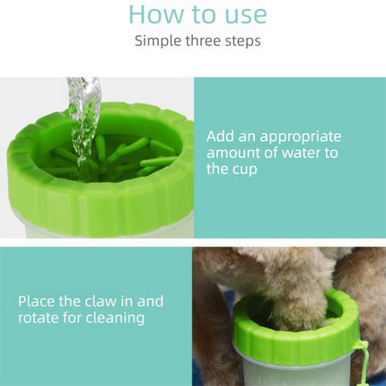 Blue small size Pet Paw Cleaner Cup Portable Dog Paw Washer with Soft Silicone Bristles TPR Silicone Cleaning Cup for Muddy Paws Dogs and Cats