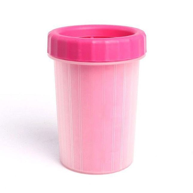 Pink small size Pet Paw Cleaner Cup Portable Dog Paw Washer with Soft Silicone Bristles TPR Silicone Cleaning Cup for Muddy Paws Dogs and Cats