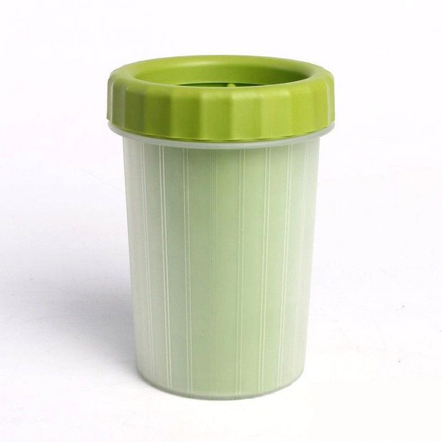 Green small size Pet Paw Cleaner Cup Portable Dog Paw Washer with Soft Silicone Bristles TPR Silicone Cleaning Cup for Muddy Paws Dogs and Cats