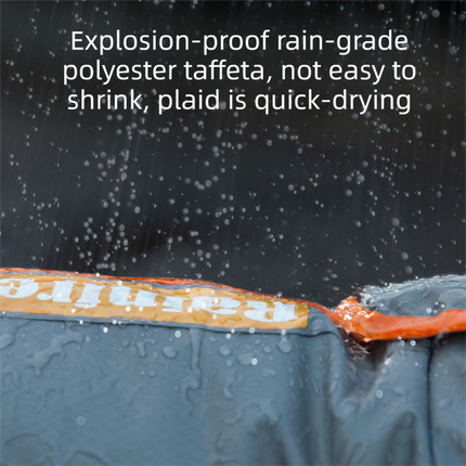 Grey and Orange S size Dog Raincoat with Leash Access and Transparent Hood - Waterproof Full Body Pet Rain Suit for Small and Medium Dogs, Reflective Trim, Removable Tail Cover, Outdoor Walking Apparel
