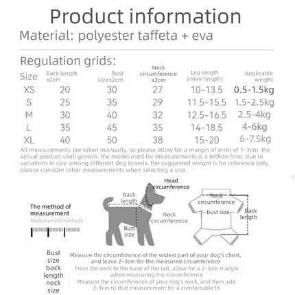Grey and Orange S size Dog Raincoat with Leash Access and Transparent Hood - Waterproof Full Body Pet Rain Suit for Small and Medium Dogs, Reflective Trim, Removable Tail Cover, Outdoor Walking Apparel