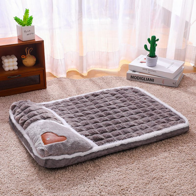 Grey S Size Luxury Plush Pet Sleeping Mat