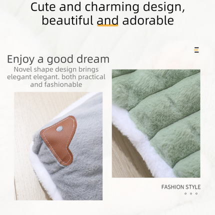 Grey S size Luxury Plush Pet Sleeping Mat, Thickened Warm Pet Bed Cushion for Dogs and Cats, Soft Fabric Pet Sofa Pad with Non-Slip Waterproof Base