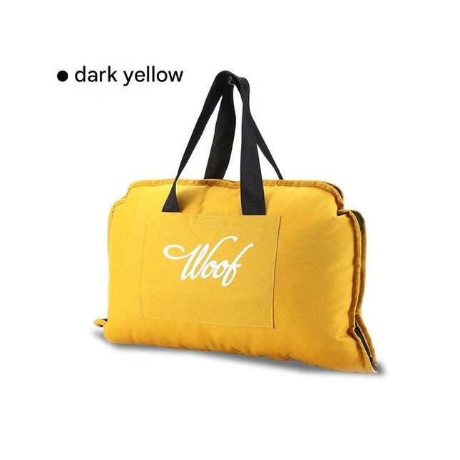 Dark yellow M size Portable Foldable Pet Bed Mat Waterproof Travel Dog Bed and Cat V888-ELOSUNG53283