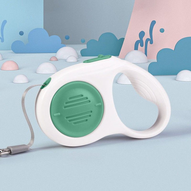 Green 5M Automatic Retractable Dog Leash Extendable Pet Lead with One-Button Brake Lock Tangle-Free