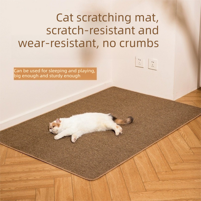 Grey M size 50 80cm Soft Cat Scratching Mat & Lounge Bed Durable Furniture Protector Rug Washable Scratch – product detail